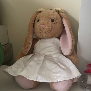 Build a bear bunny with wedding dress